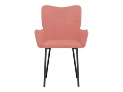 Sillas de comedor 2 unidades terciopelo rosa