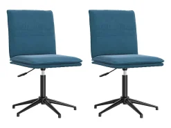 Sillas de comedor 2 unidades terciopelo azul