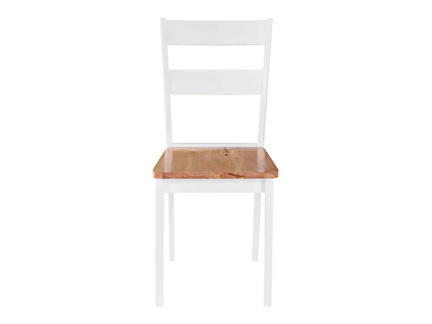 Sillas de comedor 4 unidades madera maciza de caucho blanco