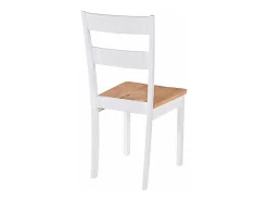 Sillas de comedor 4 unidades madera maciza de caucho blanco
