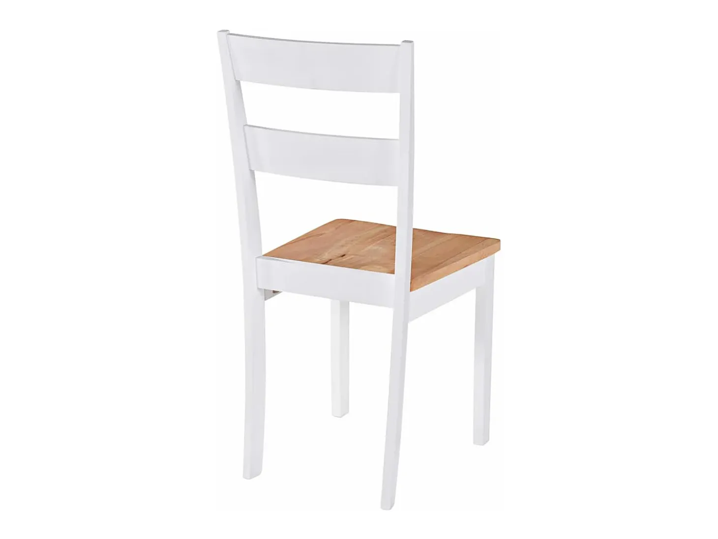 Sillas de comedor 4 unidades madera maciza de caucho blanco