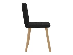 Sillas de comedor 2 unidades tela negro