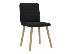 Sillas de comedor 2 unidades tela negro