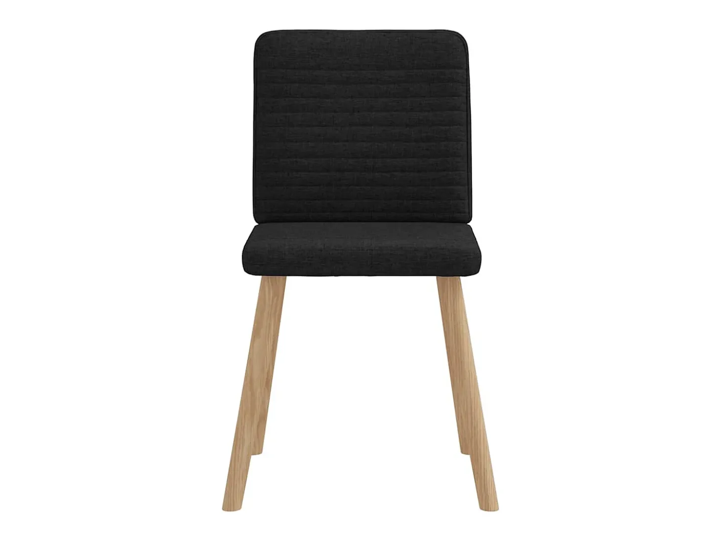 Sillas de comedor 2 unidades tela negro