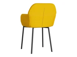 Sillas de comedor 2 unidades terciopelo amarillo