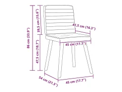 Sillas de comedor 4 unidades tela negras