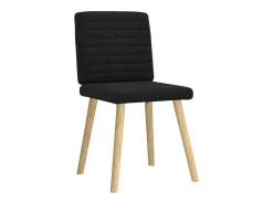 Sillas de comedor 4 unidades tela negras