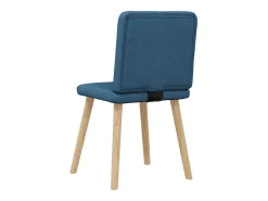 Sillas de comedor 2 unidades tela azul