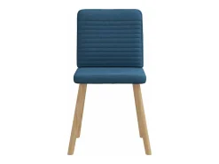 Sillas de comedor 2 unidades tela azul