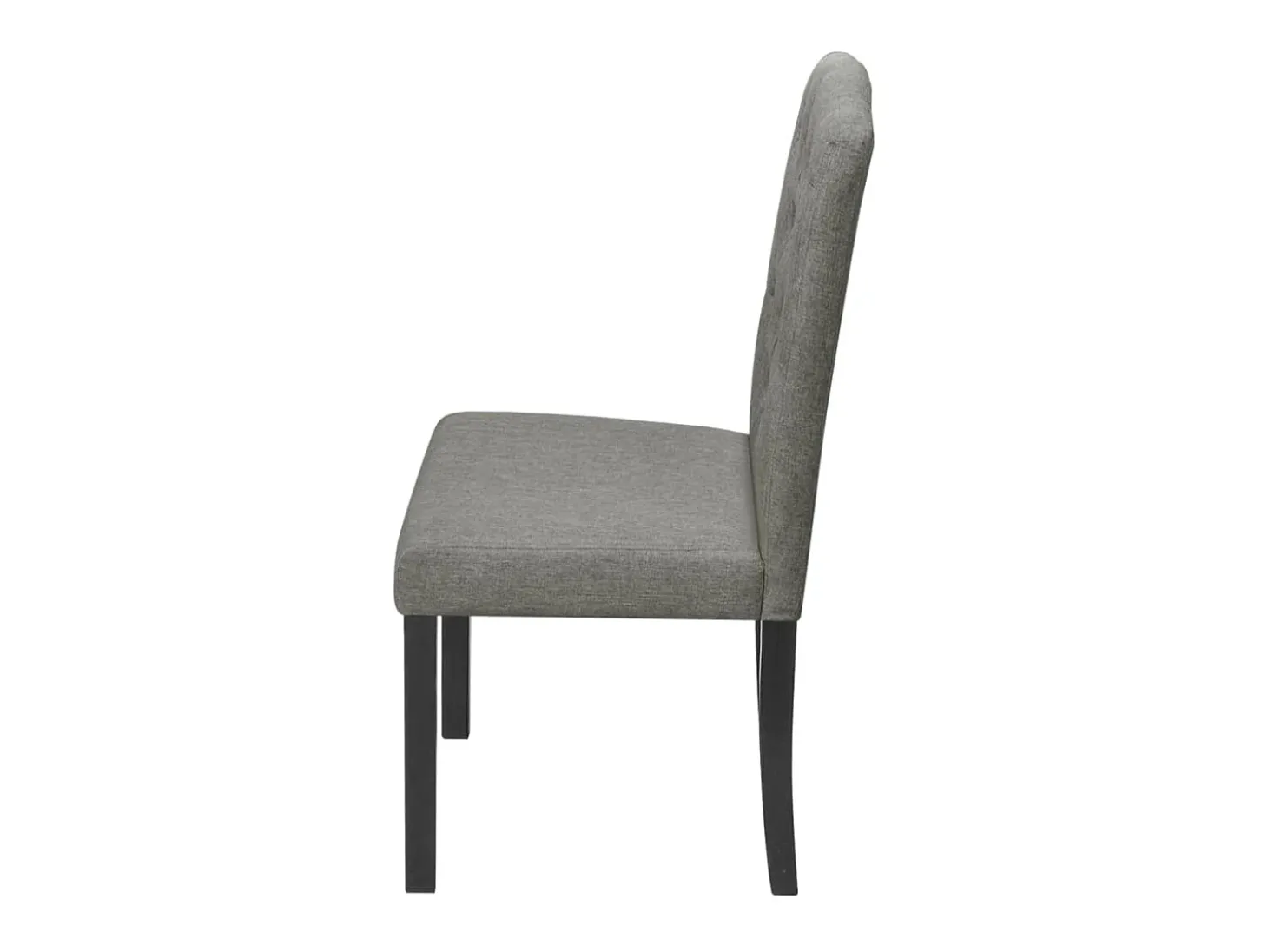 Sillas de comedor 2 unidades tela gris