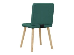 Sillas de comedor 4 unidades tela verde oscuro