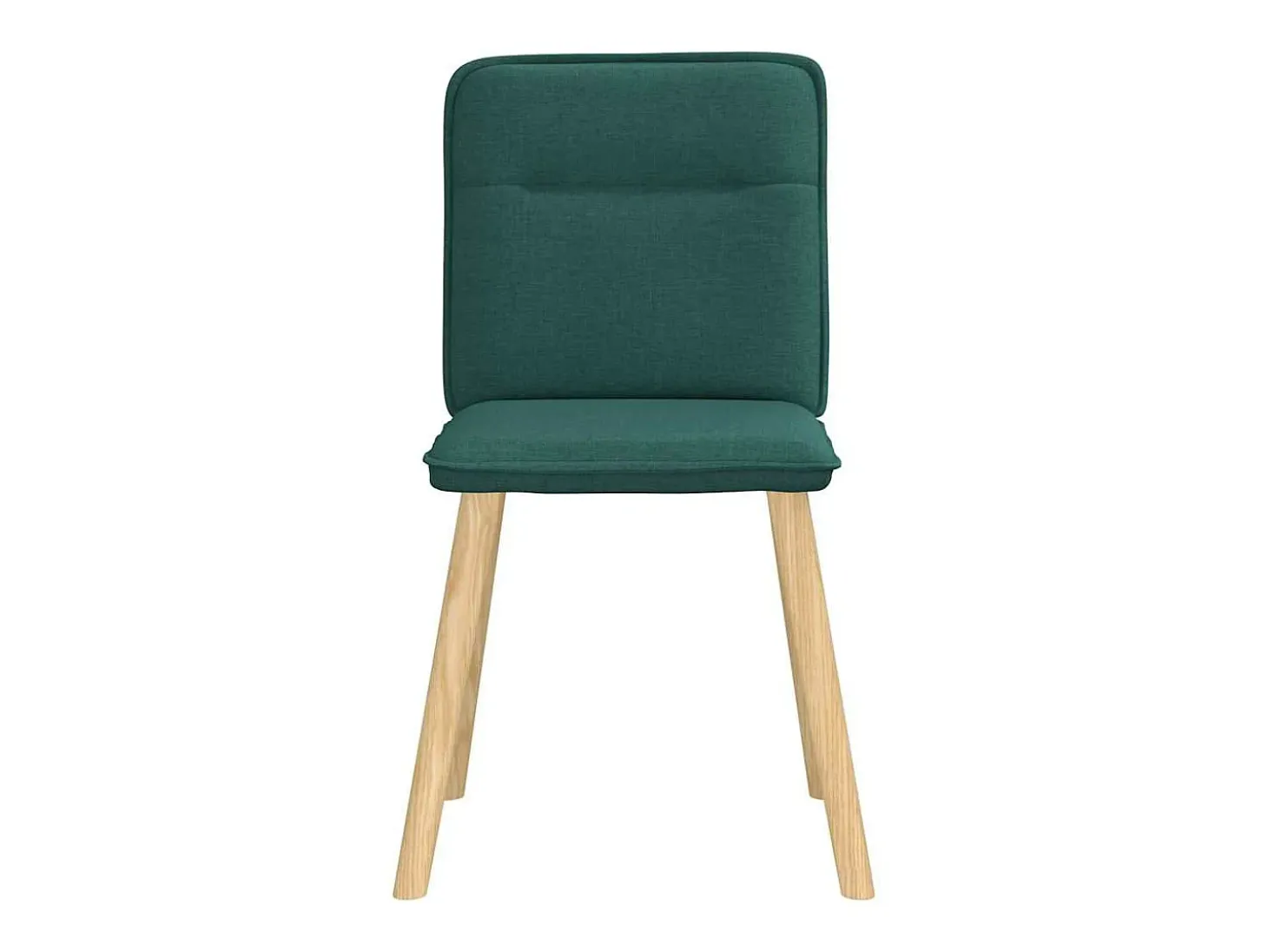 Sillas de comedor 4 unidades tela verde oscuro