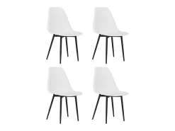 Sillas de comedor 4 unidades blancas PP