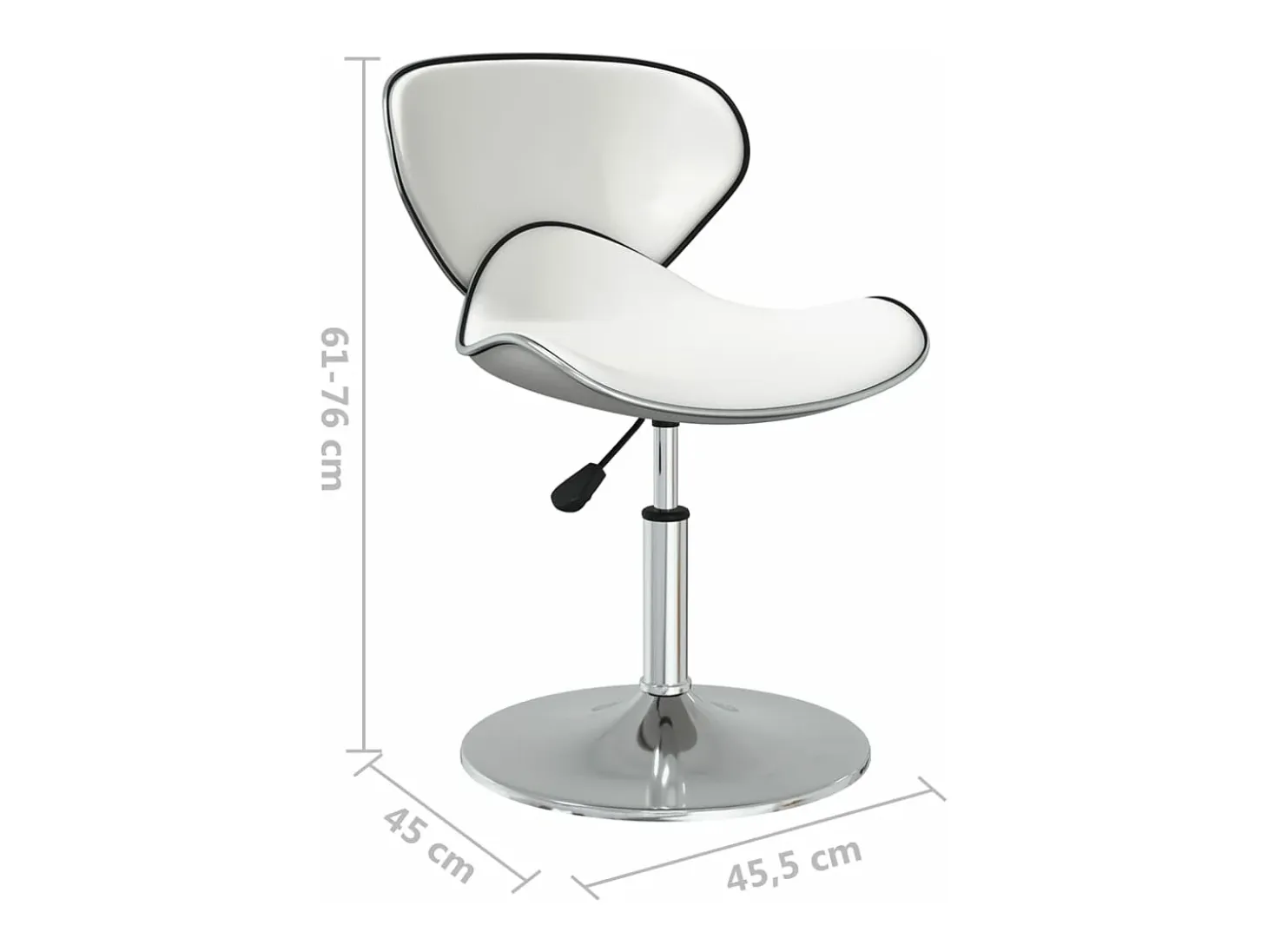Sillas de comedor 6 unidades cuero sintético blanco