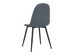 Sillas de comedor 6 unidades terciopelo gris oscuro