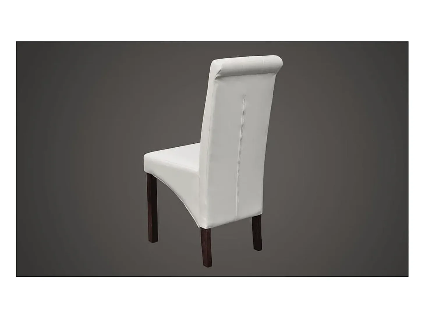 Sillas de comedor 4 unidades cuero sintético blanco