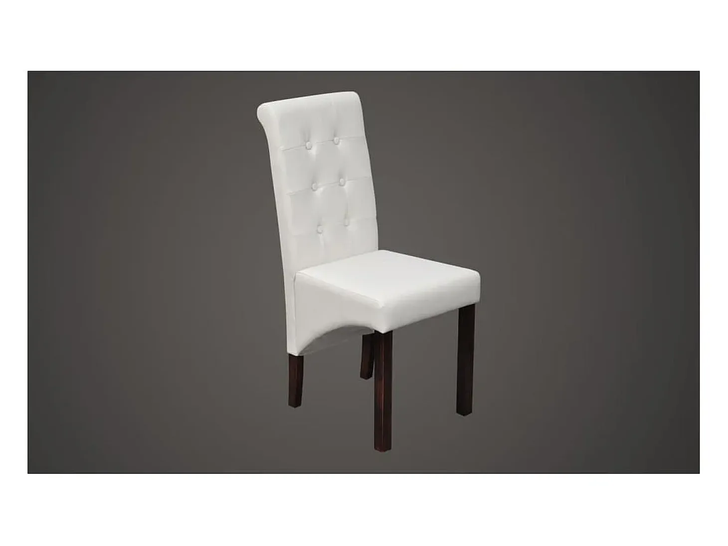 Sillas de comedor 4 unidades cuero sintético blanco