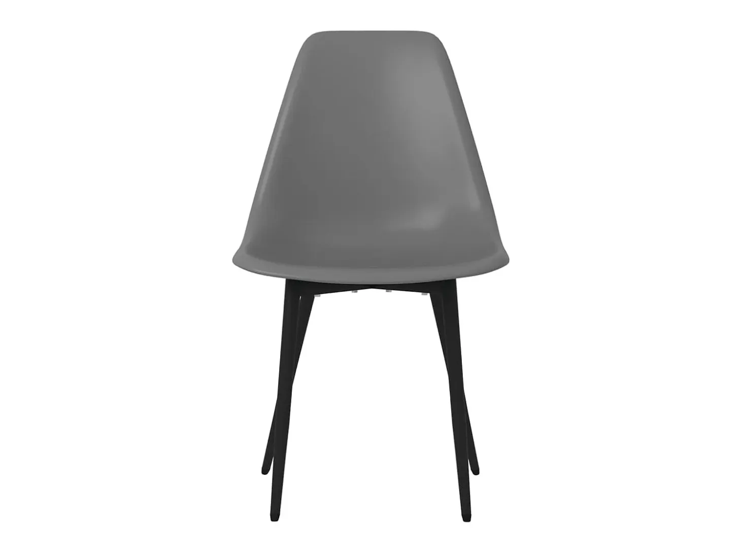 Sillas de comedor 2 unidades gris PP ES92060