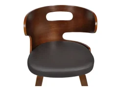 Sillas de comedor 2 unidades cuero sintético marrón