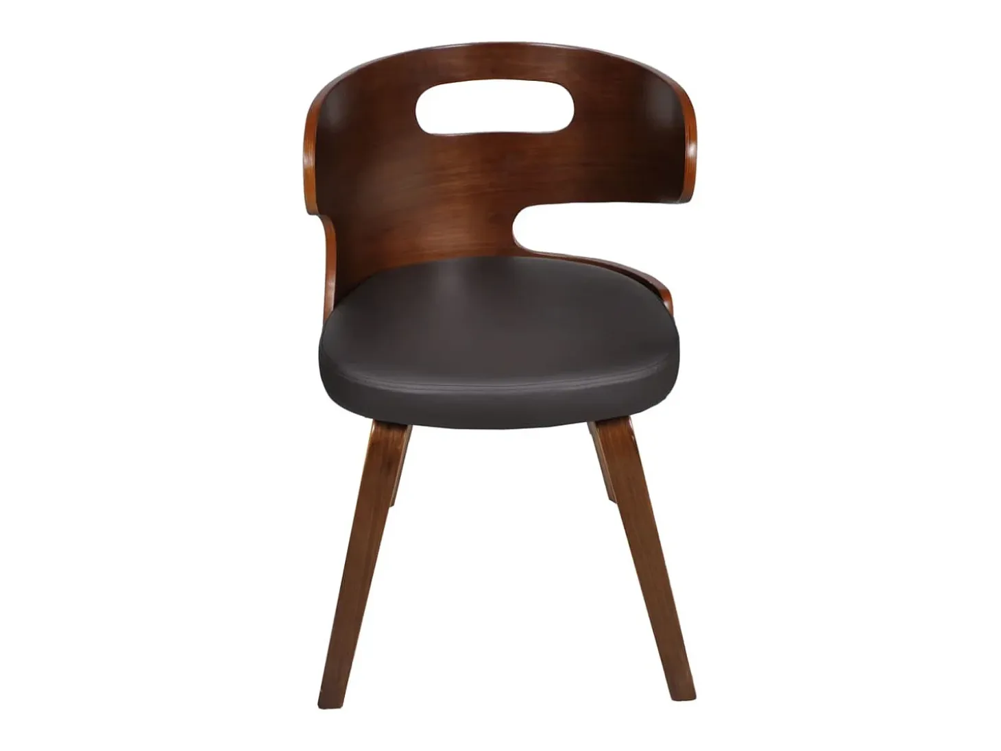 Sillas de comedor 2 unidades cuero sintético marrón