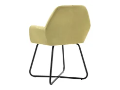 Sillas de comedor 4 unidades de tela verde