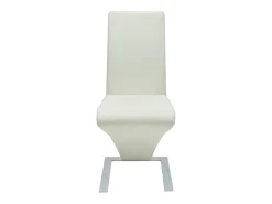 Sillas de comedor 6 unidades cuero sintético blanco