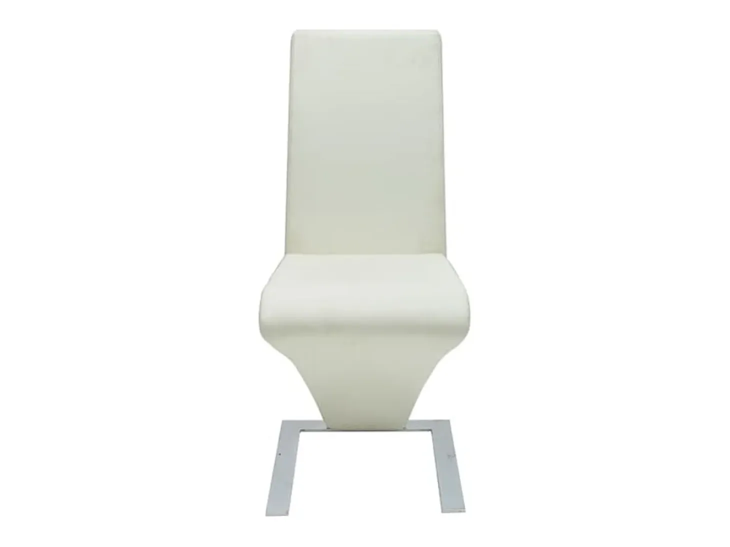 Sillas de comedor 6 unidades cuero sintético blanco