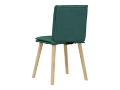 Sillas de comedor 4 unidades tela verde oscuro