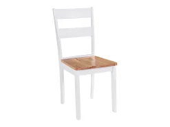 Sillas de comedor 2 unidades madera maciza de caucho blanco