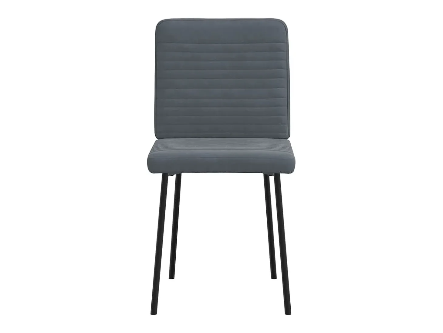 Sillas de comedor 4 unidades terciopelo gris oscuro