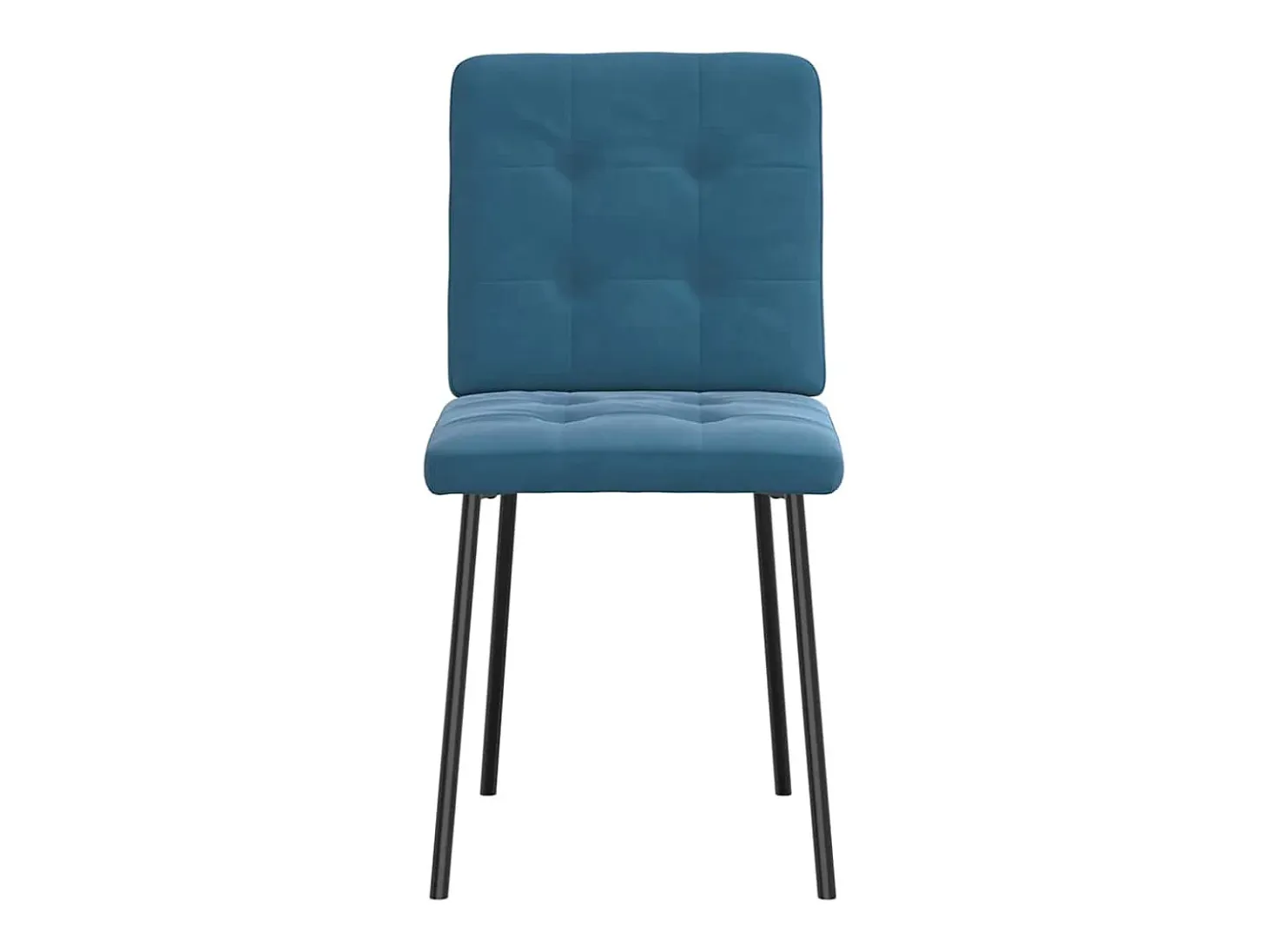 Sillas de comedor 6 unidades terciopelo azul