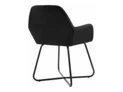 Sillas de comedor 2 unidades terciopelo negro
