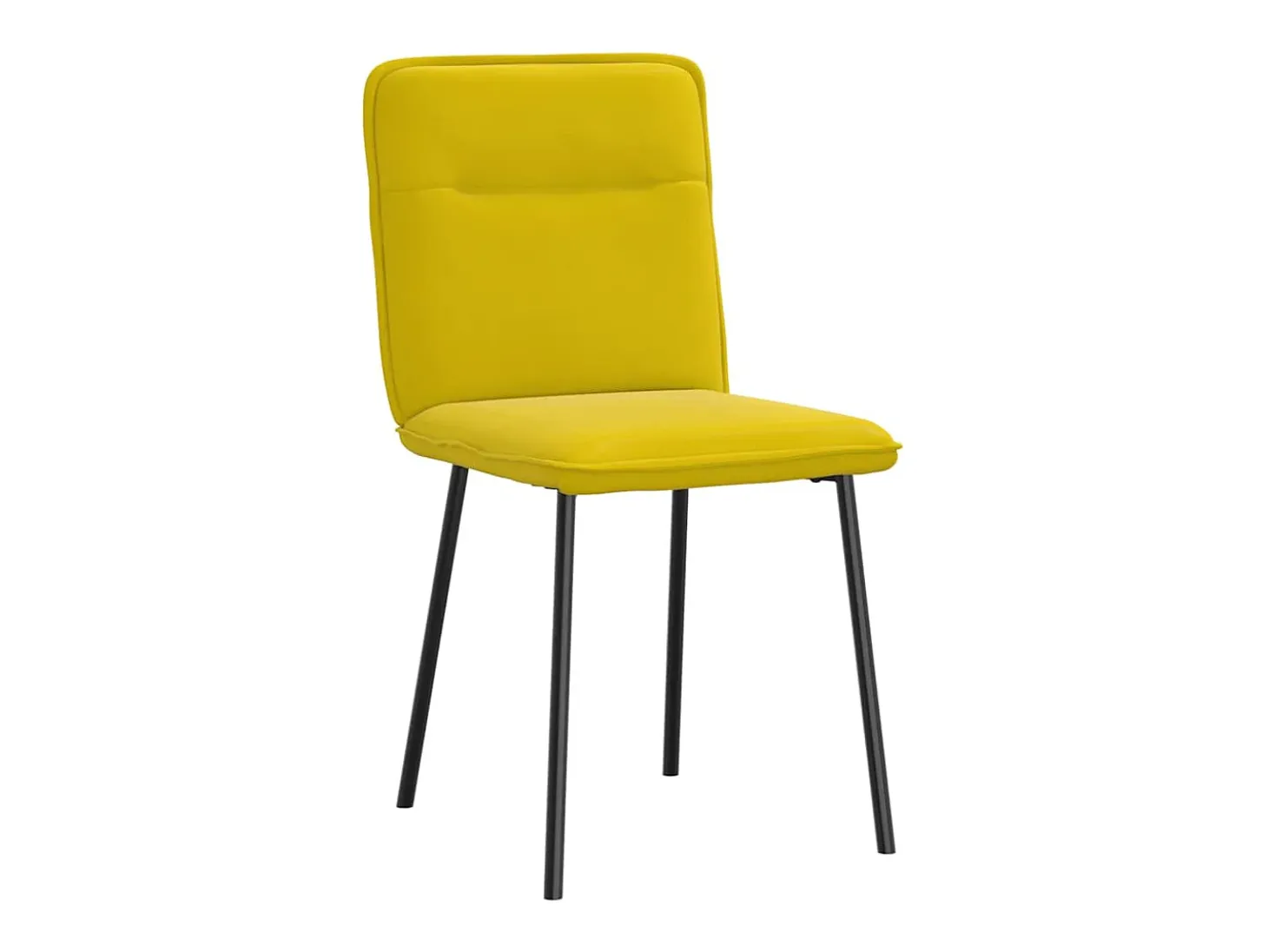 Sillas de comedor 2 unidades terciopelo amarillo