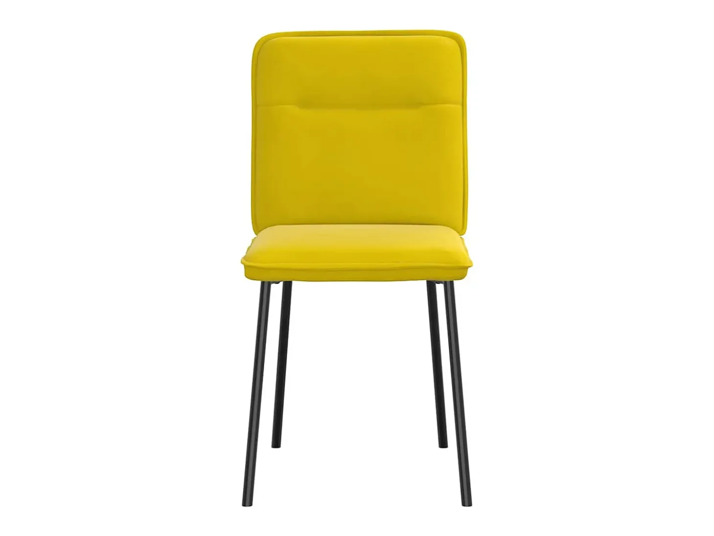 Sillas de comedor 2 unidades terciopelo amarillo