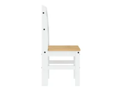Sillas de comedor 2 unidades madera maciza pino blanco 40x46x99 cm