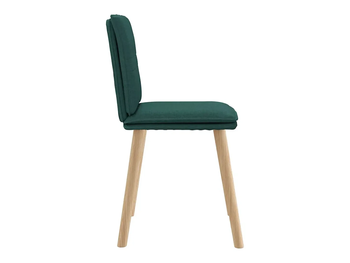 Sillas de comedor 6 unidades tela verde oscuro