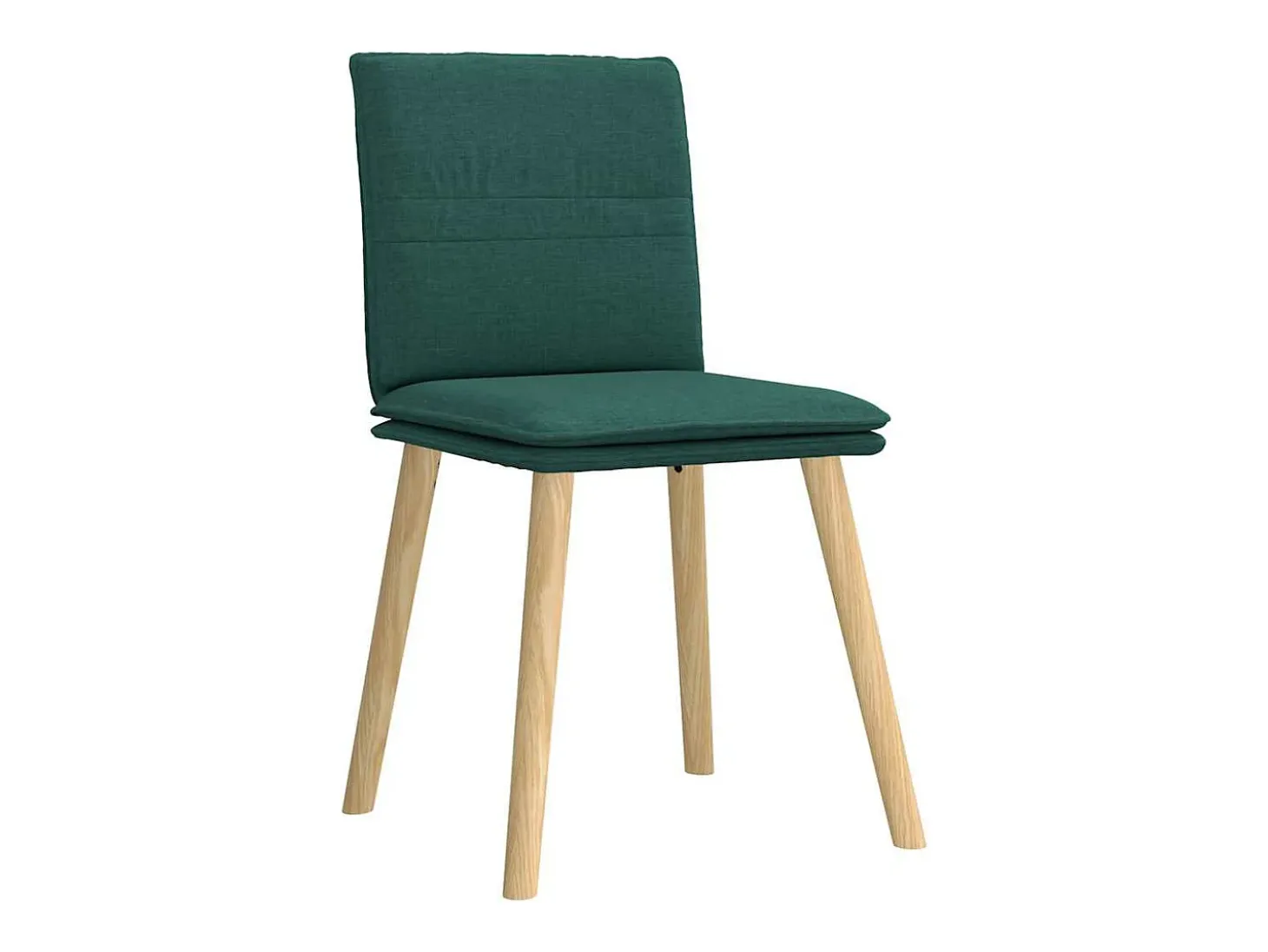 Sillas de comedor 6 unidades tela verde oscuro