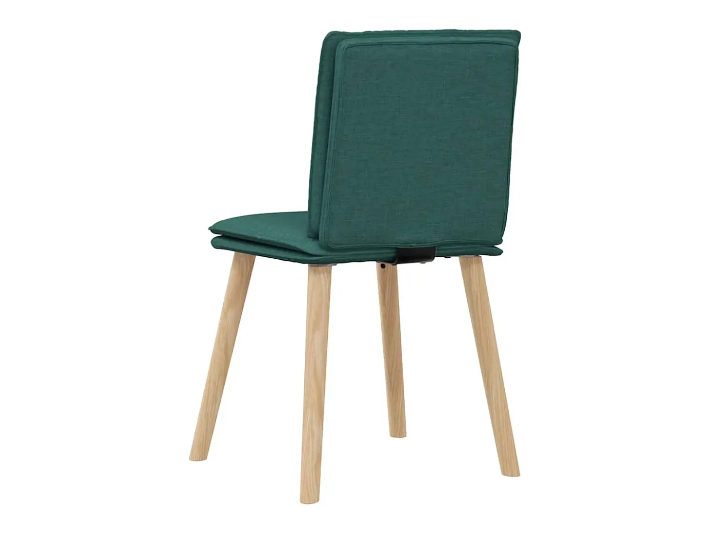 Sillas de comedor 6 unidades tela verde oscuro