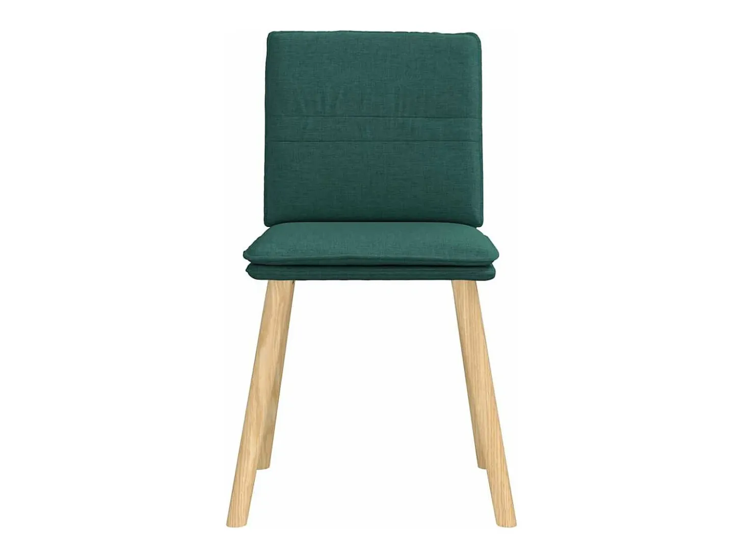 Sillas de comedor 6 unidades tela verde oscuro