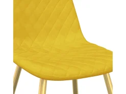 Sillas de comedor 6 unidades terciopelo amarillo mostaza