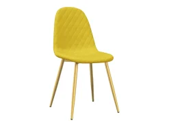 Sillas de comedor 6 unidades terciopelo amarillo mostaza