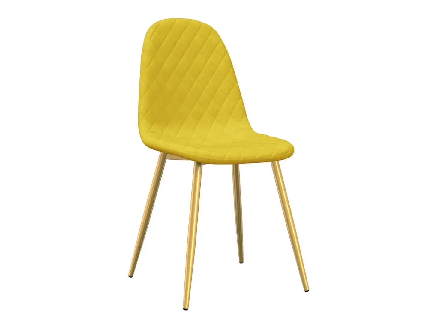 Sillas de comedor 6 unidades terciopelo amarillo mostaza