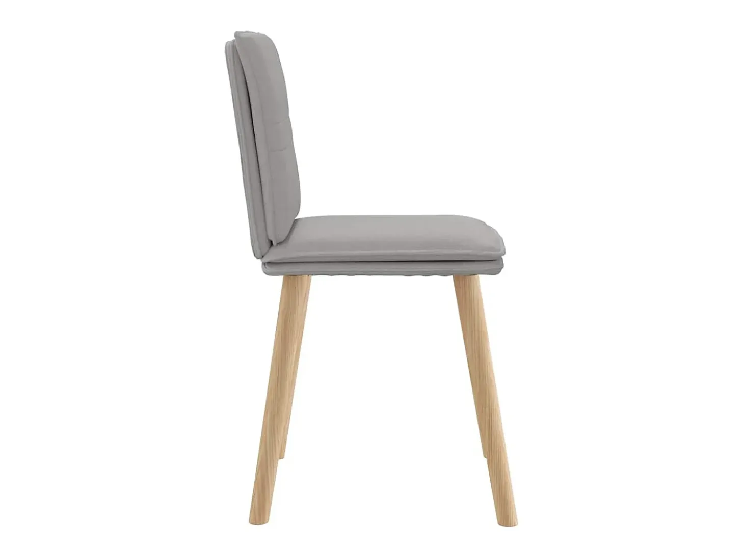 Sillas de comedor 4 unidades tela gris nube