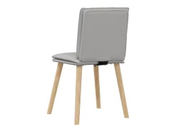 Sillas de comedor 4 unidades tela gris nube