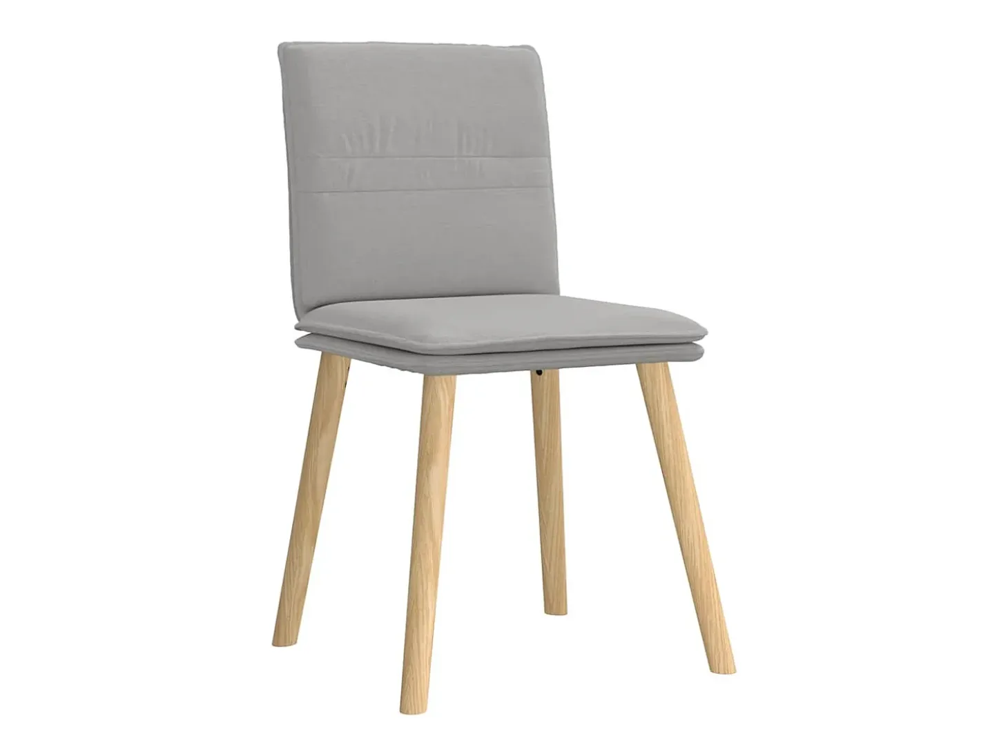 Sillas de comedor 4 unidades tela gris nube