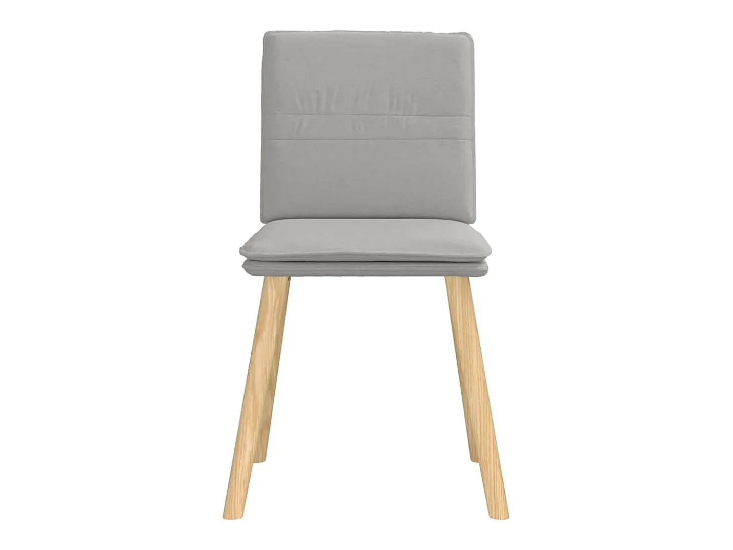 Sillas de comedor 4 unidades tela gris nube