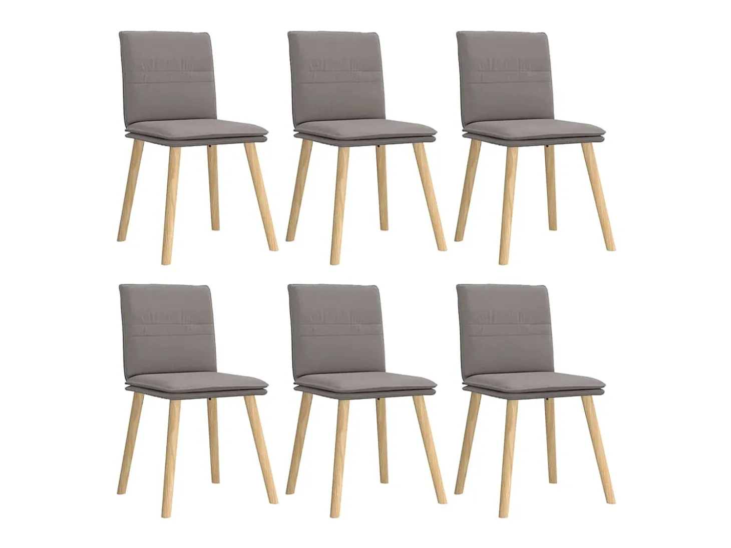 Sillas de comedor 6 unidades de tela gris taupe