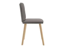 Sillas de comedor 6 unidades de tela gris taupe