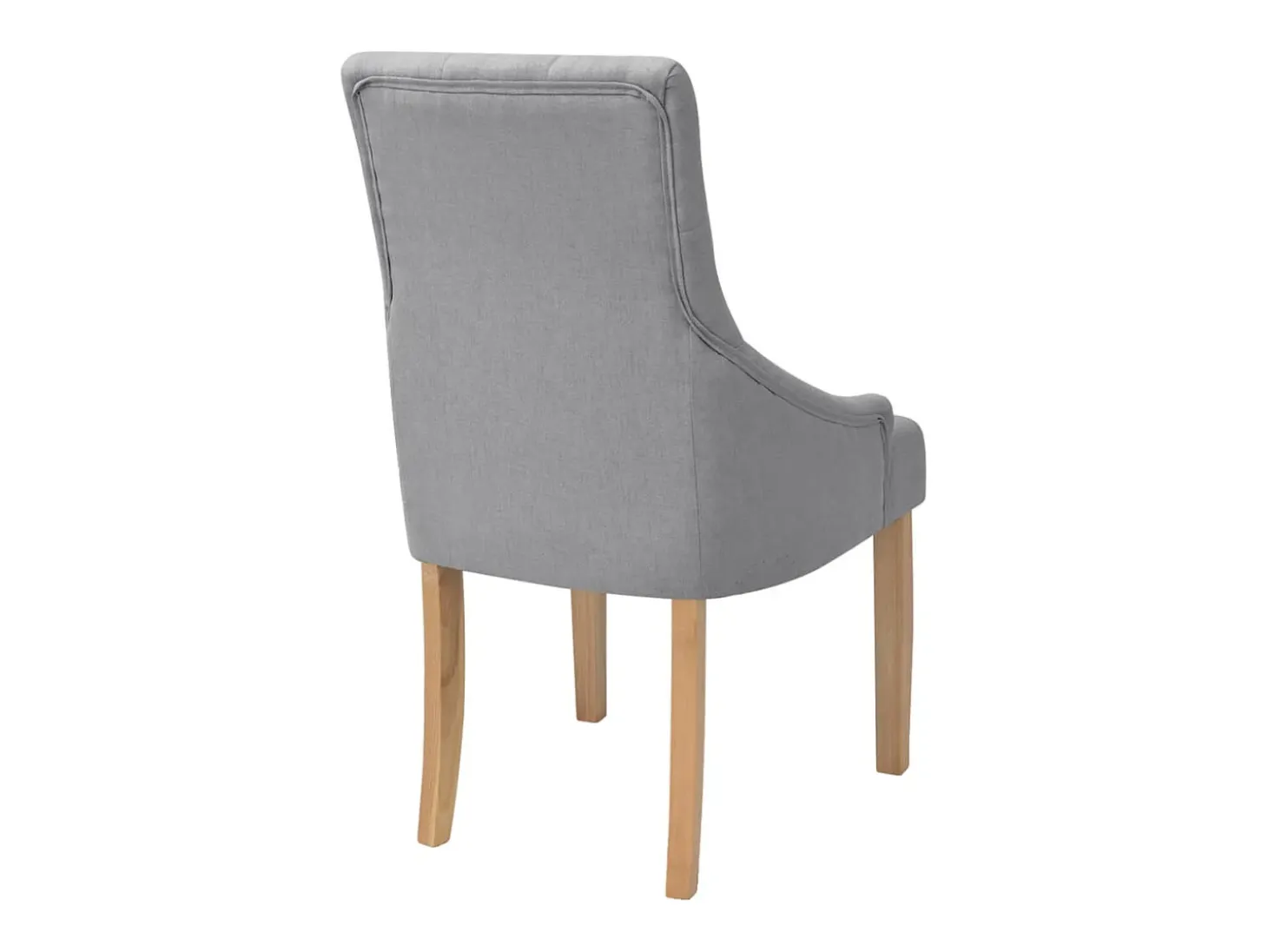 Sillas de comedor 6 unidades de tela gris claro