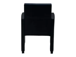 Sillas de comedor 2 unidades cuero sintético negro